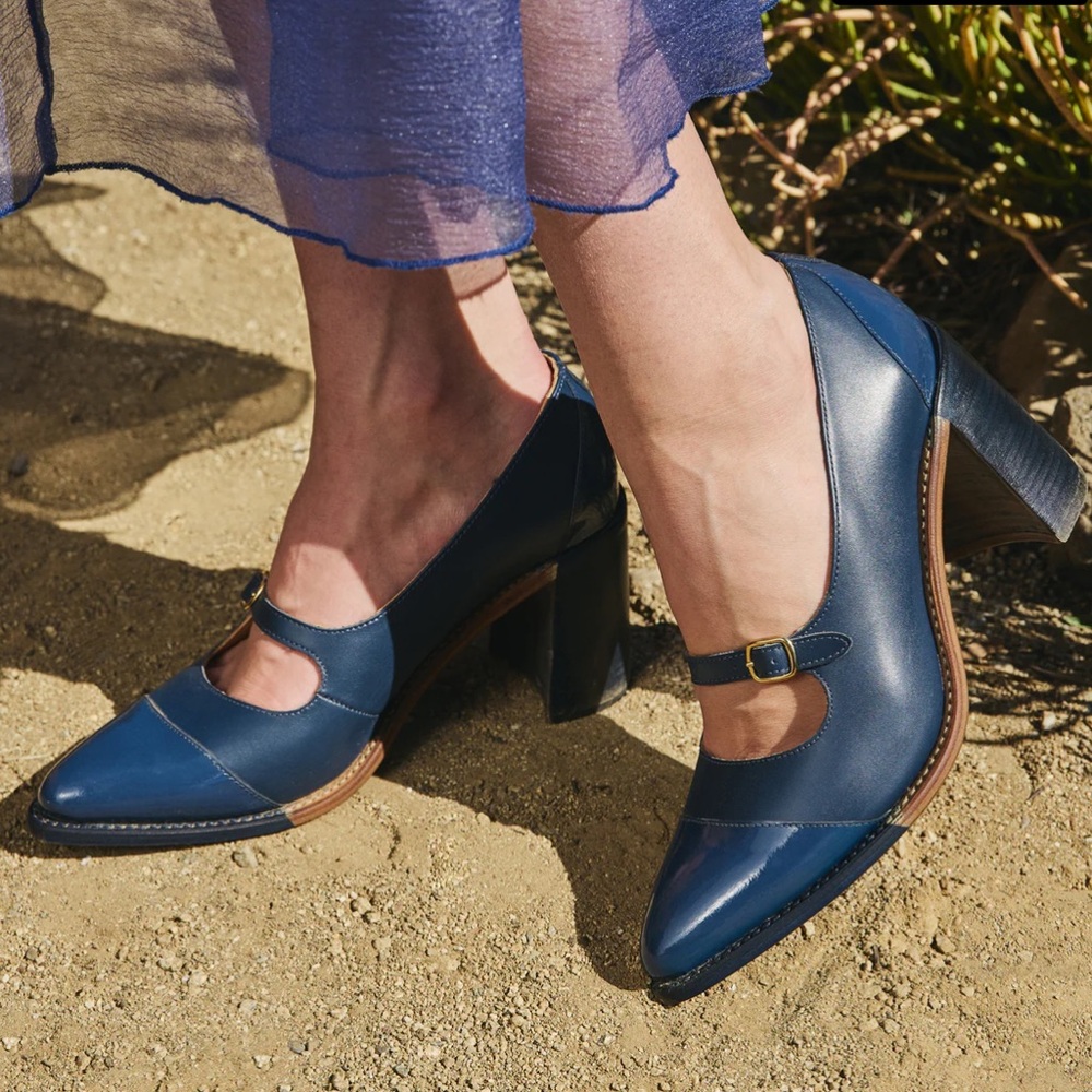 the Office Of Angela Scott Miss Eliza High Heel Navy Women’s size 8.5 NEW!!! - Picture 7 of 7